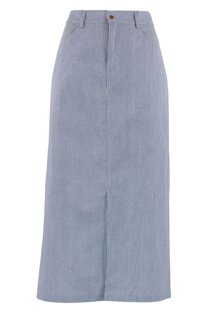 Continue - Nederdel - Ava Stripe Skirt - Blue/White