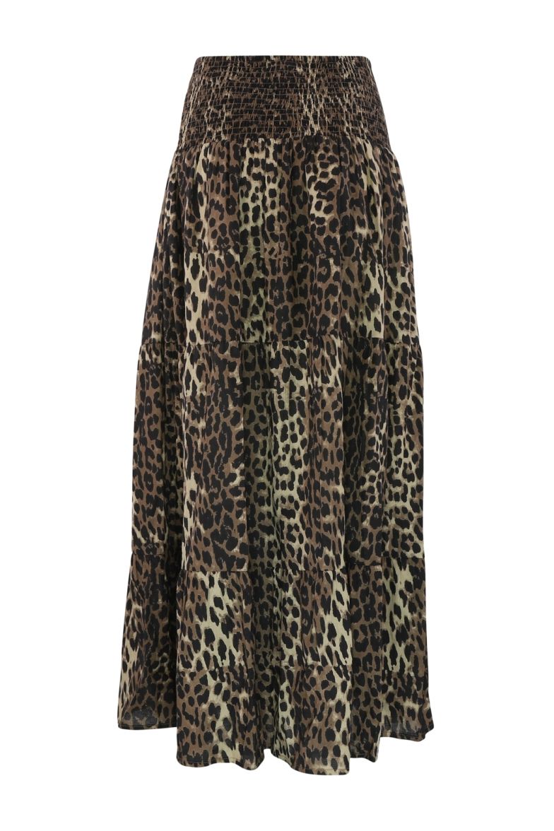 Continue - Nederdel - Majse Leo Skirt - Leo Brown