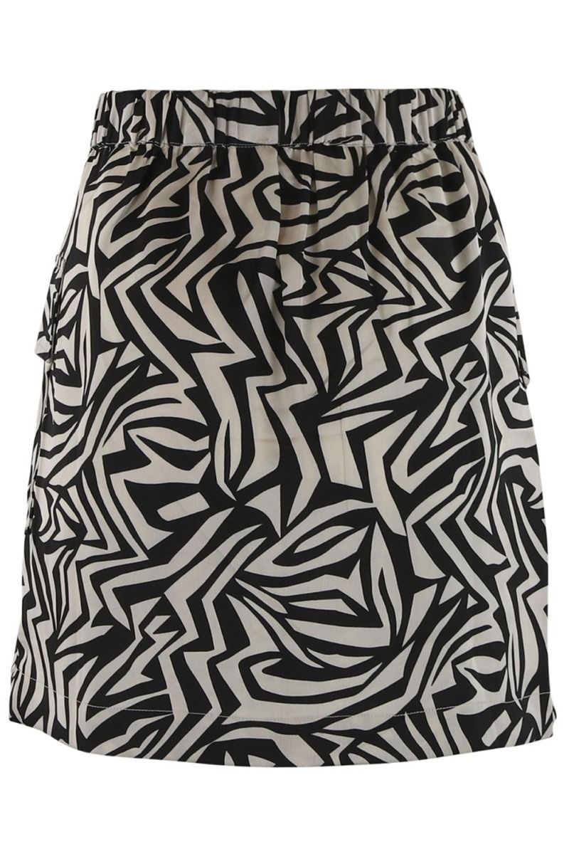 Continue - Nederdel - Niki Grafic - Black/Off White Grafic