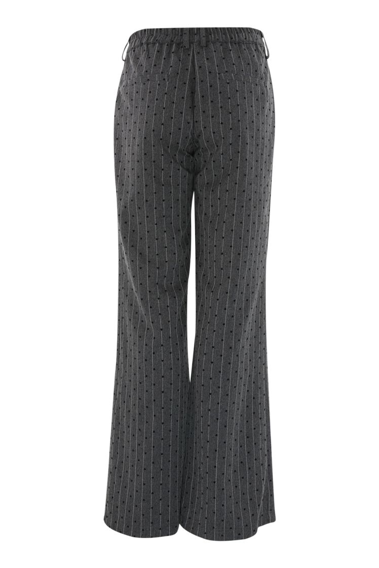 Continue - Bukser - Roberta Stripe/heart - Grey Pinstripe