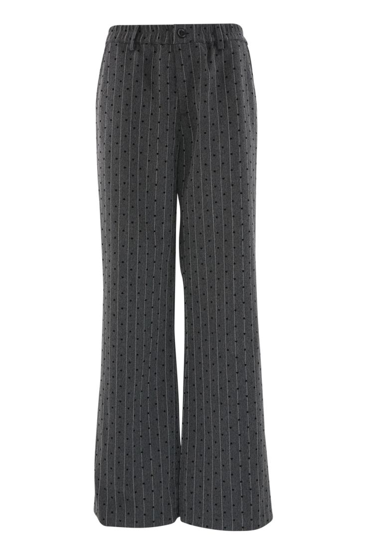 Continue - Bukser - Roberta Stripe/heart - Grey Pinstripe