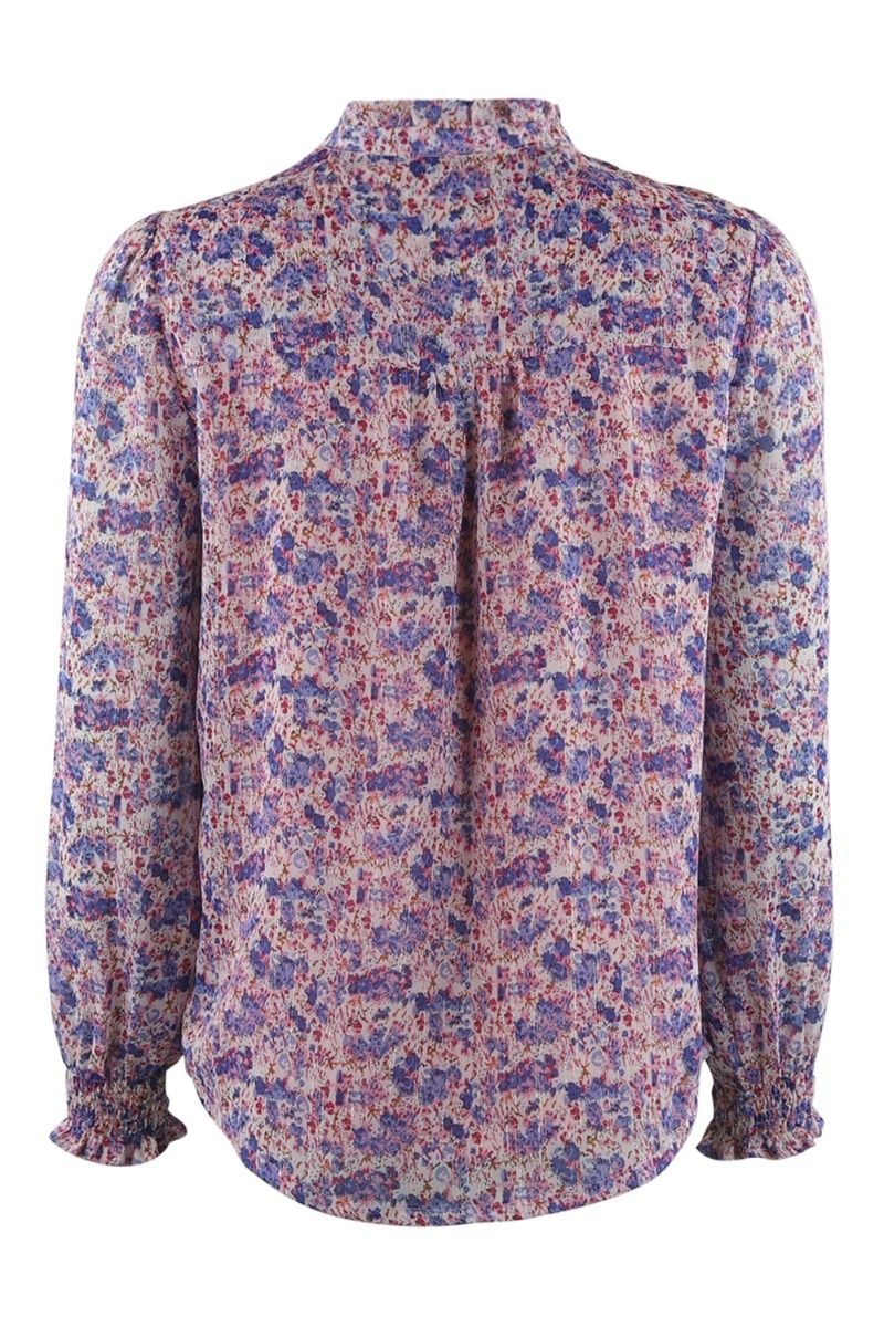 Continue - Skjorte - Asta - Pink Blue Flower