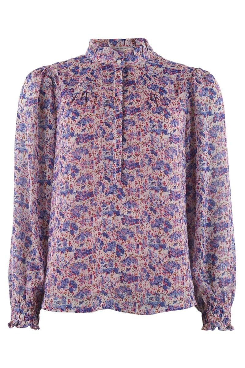 Continue - Skjorte - Asta - Pink Blue Flower