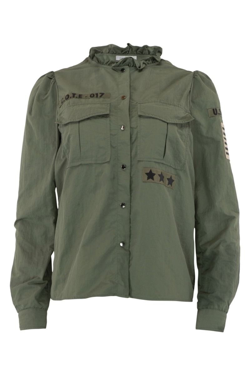 Continue - Skjorte - Mili Patch Shirt - Army