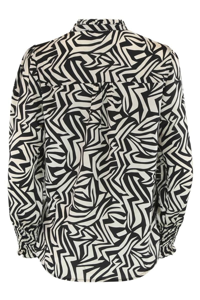 Continue - Skjorte - Asta Grafic Black/White - Black/Offwhite Grafic