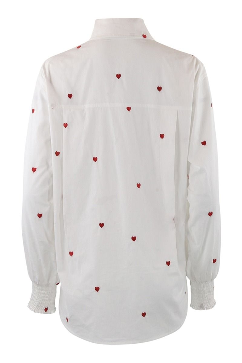 Continue - Skjorte - Tilde Heart - White With Heart