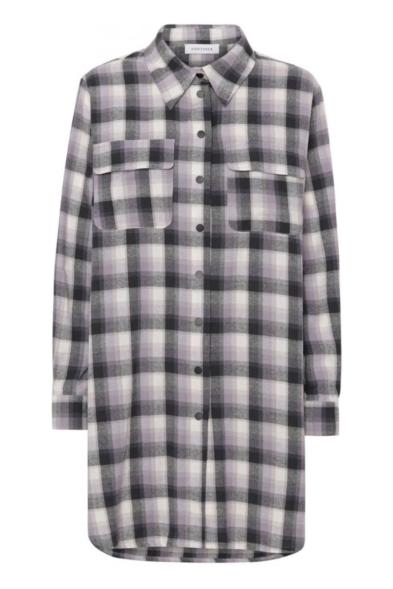 Continue - Skjorte - Gila Big Check - Lilac Big Check