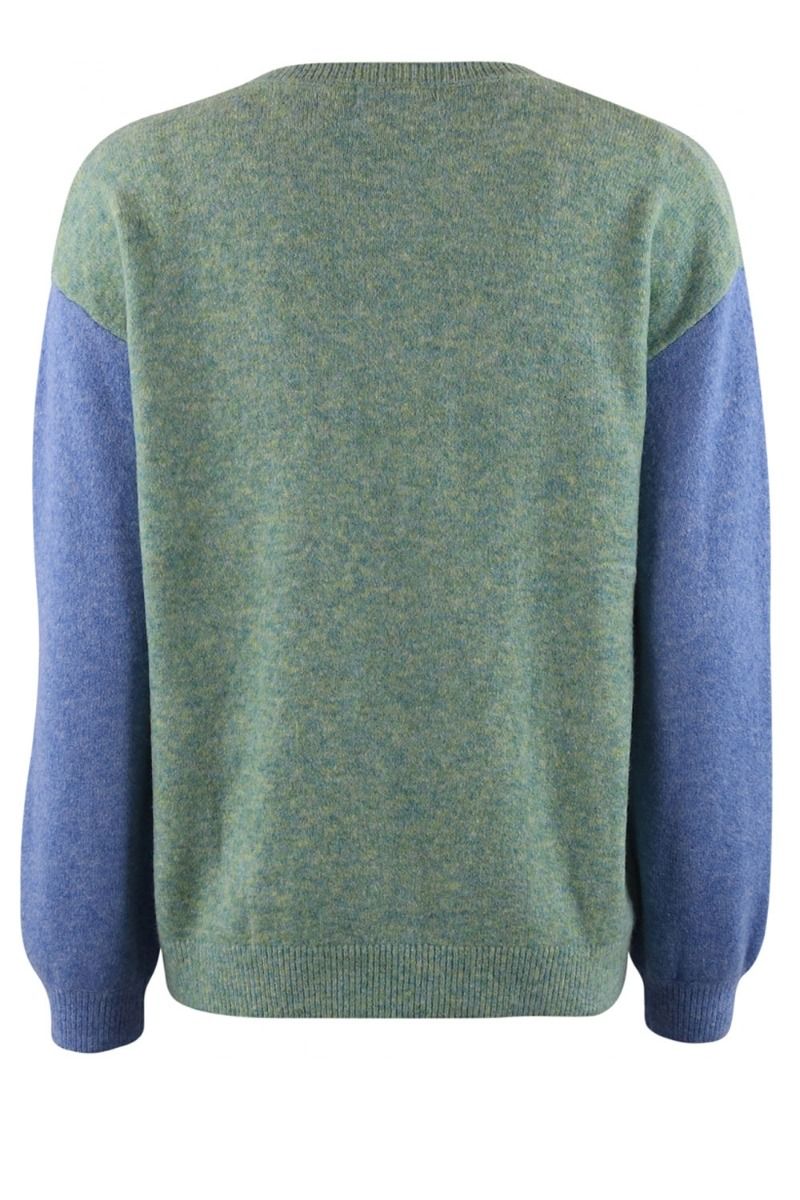 Continue - Strik - Blend 2 Colour Knit - Green/Blue