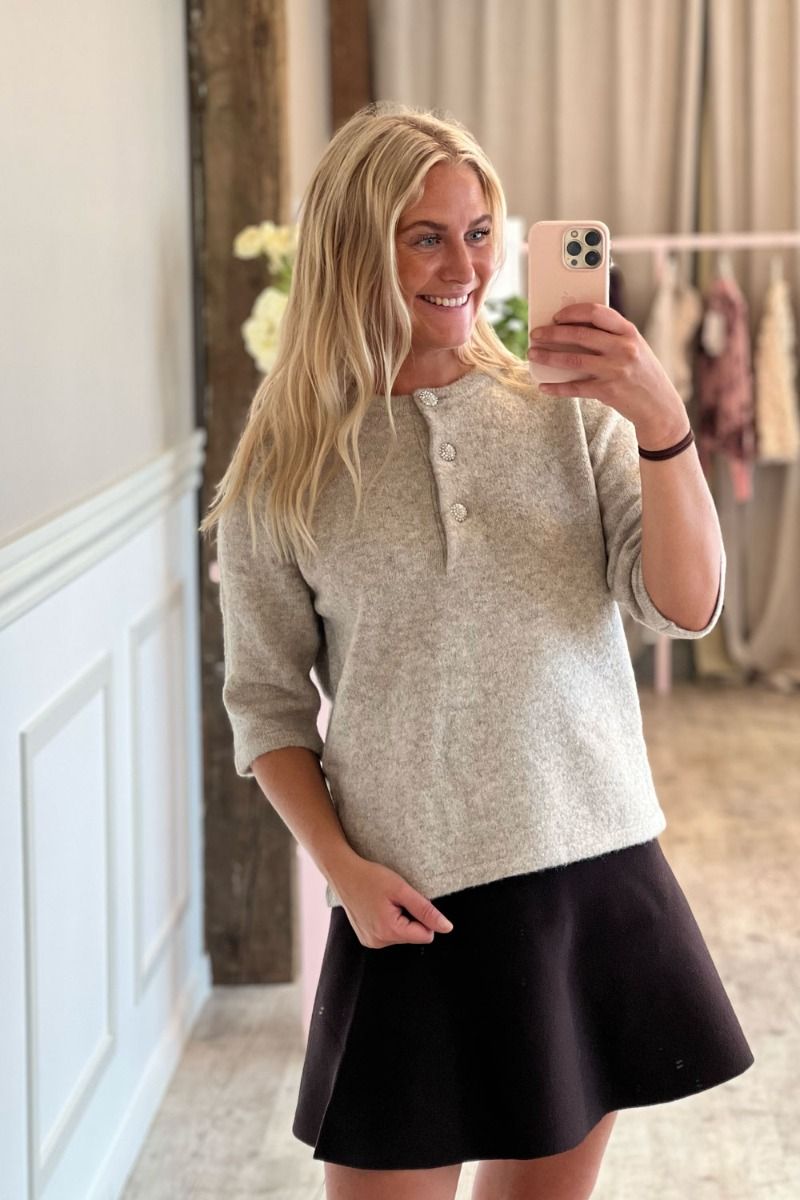 Continue - Strik - Naima knit - Sand grey