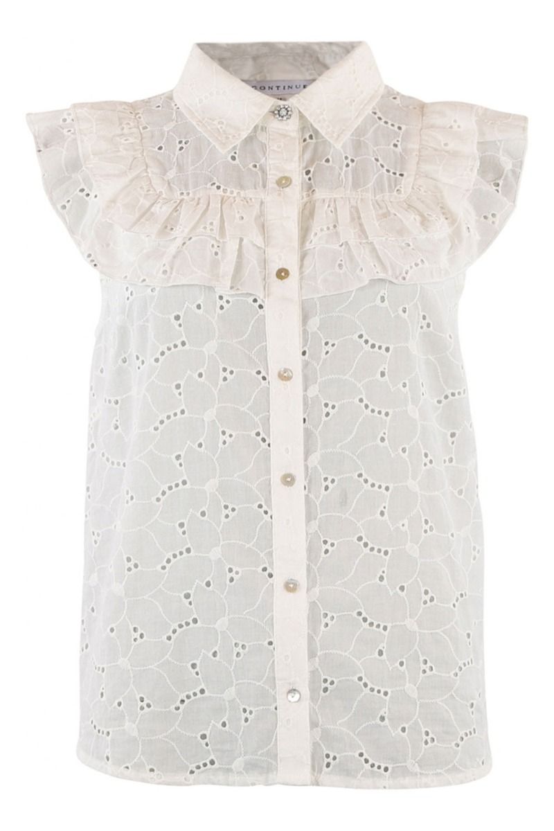 Continue - Top - Kassandra Anglaise - White