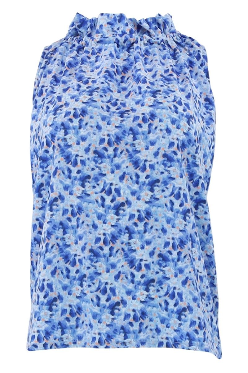 Continue - Top - Liva Flowers - Blue Soft Flowers