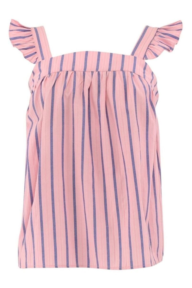 Continue - Top - Lulu Bow Top - Stribe Pink