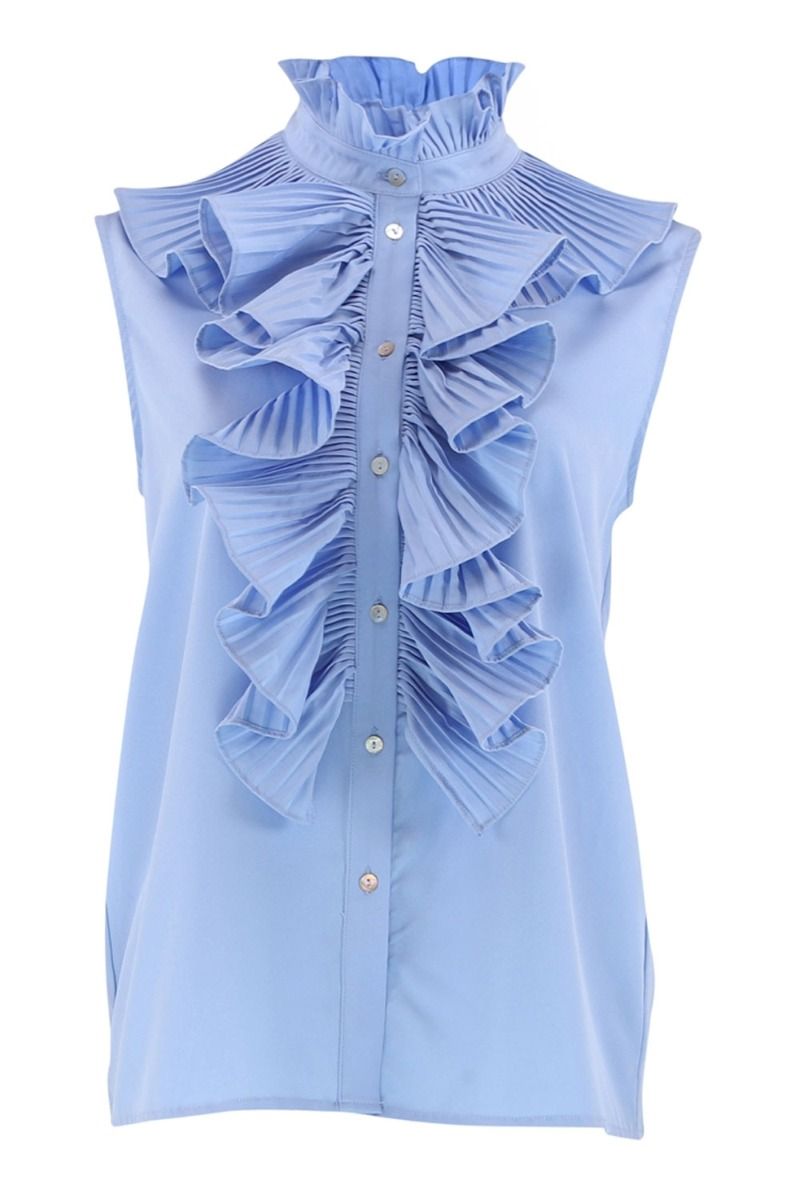 Continue - Bluse - Pernille Plisse - Light Blue