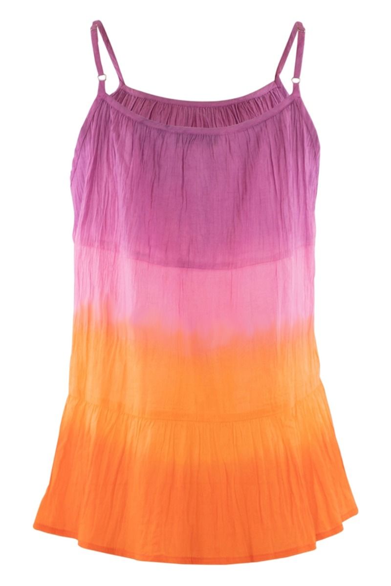 Continue - Top - Rosa Strap Top - Orange/Oink Dip