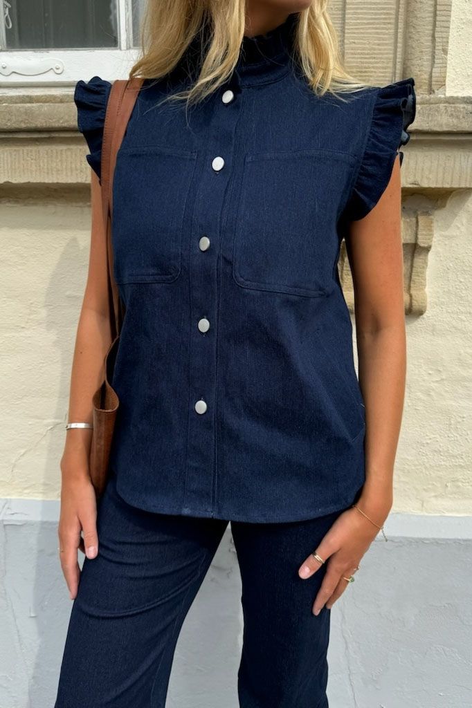 Continue - Vest - Jenny Denim Verst - Solid Blue