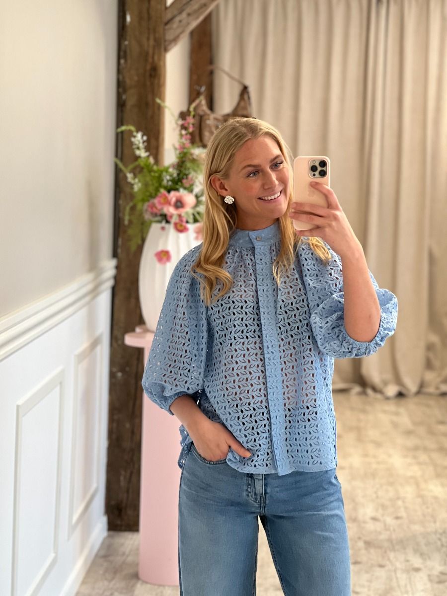 Continue - Bluse - Sia Lace - Blue