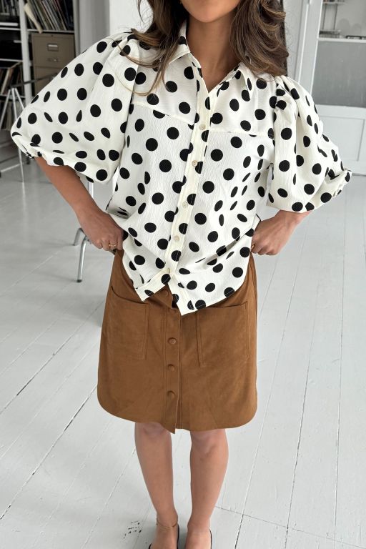 Continue - Bluse - Alicia Big Dot - Black Dot