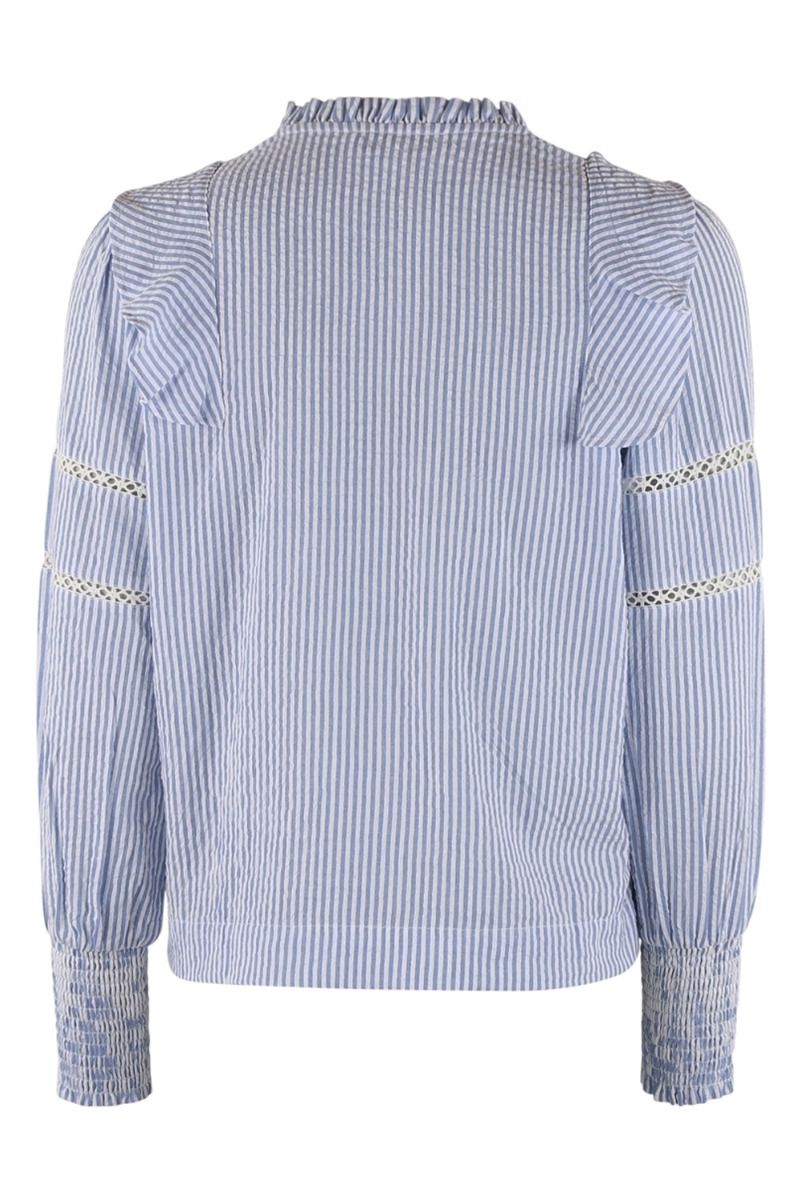 Continue - Bluse - Joey Stripe - Blue/White