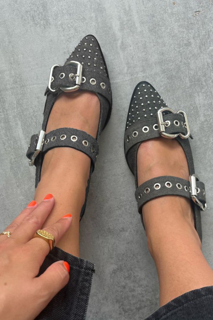 Copenhagen Shoes - Ballerina - Future Vibes - Black Denim