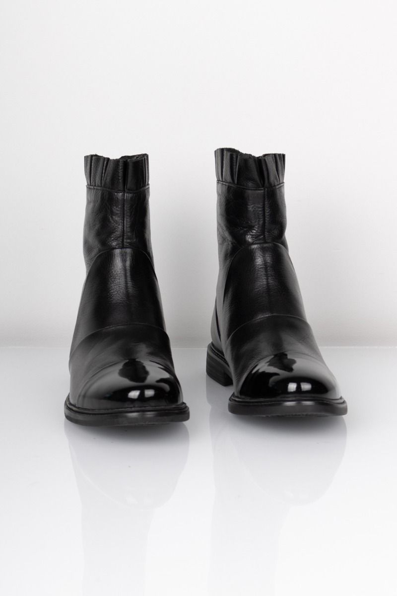 Copenhagen Shoes - Støvle - Margaret - Black W/Patent Toe