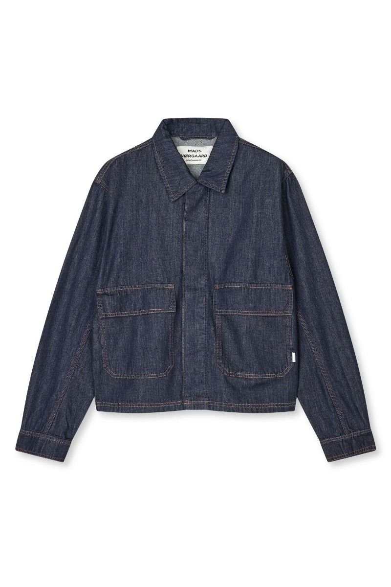 Mads Nørgaard - Jakke - Cosy Denim Solar Jacket - Dark Indigo