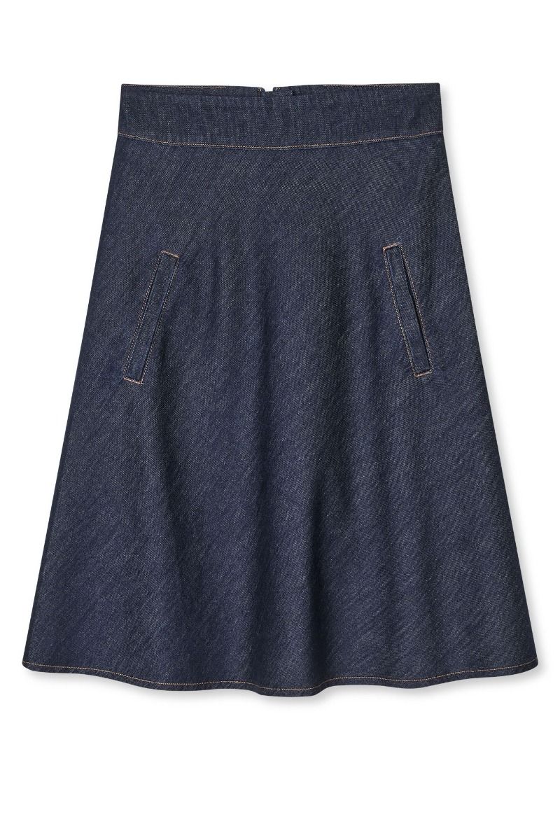 Mads Nørgaard - Nederdel - Cosy Denim Stelly Skirt - Dark Indigo