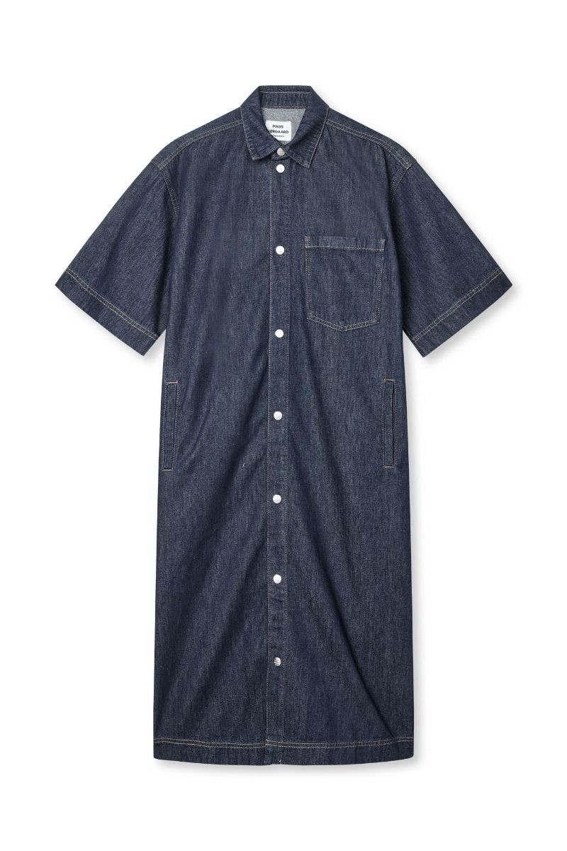 Mads Nørgaard - Kjole - Cosy Denim Violet Dress - Dark Indigo