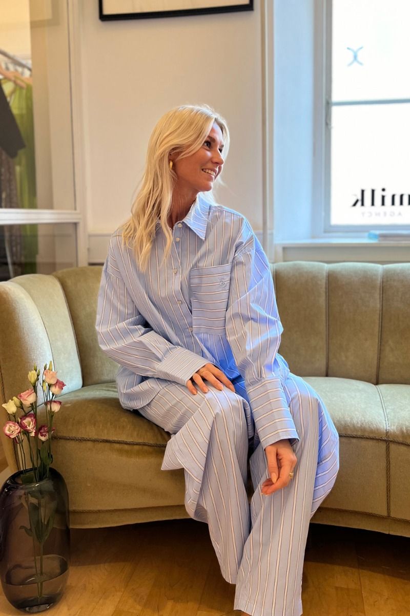 Cras - Bukser - Emilycras Pants - Serenity Stripe