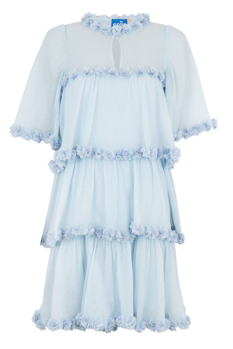 Crás - Kjole - Flowcras Dress - Celestial Blue