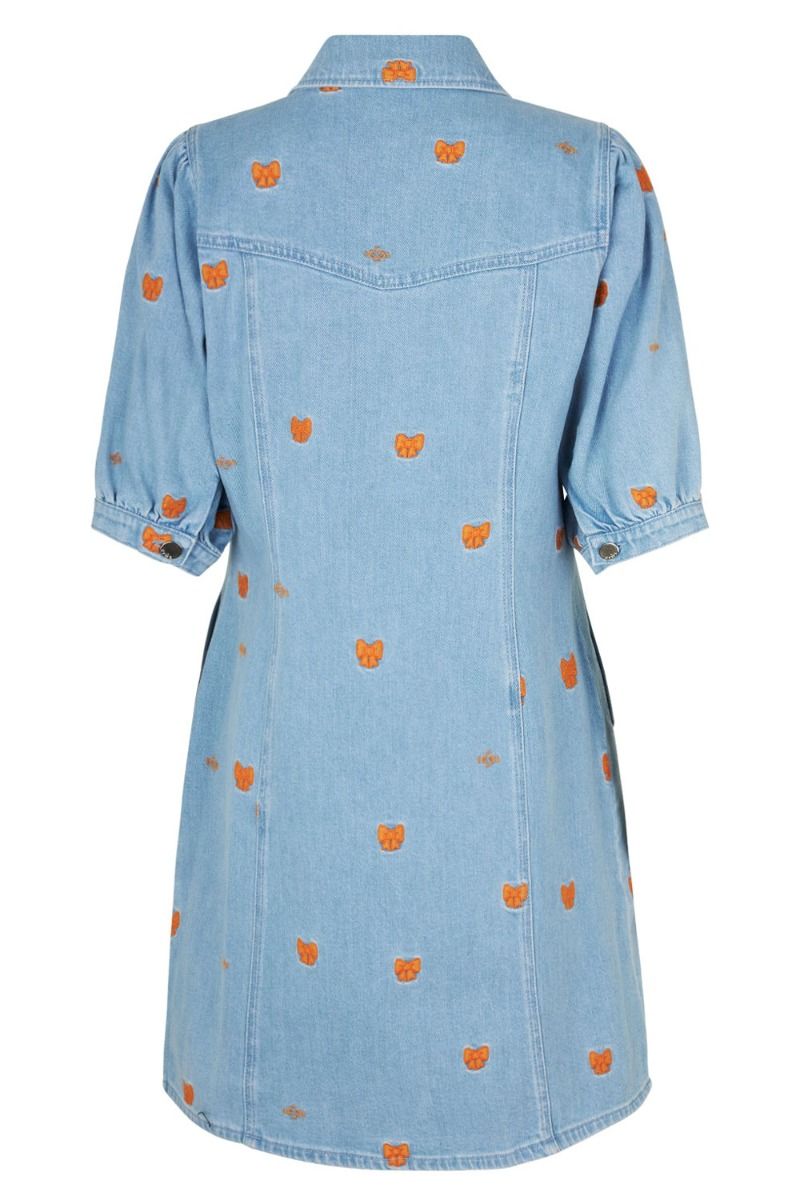 Crás - Kjole - Patticras Dress - Light Blue Bow