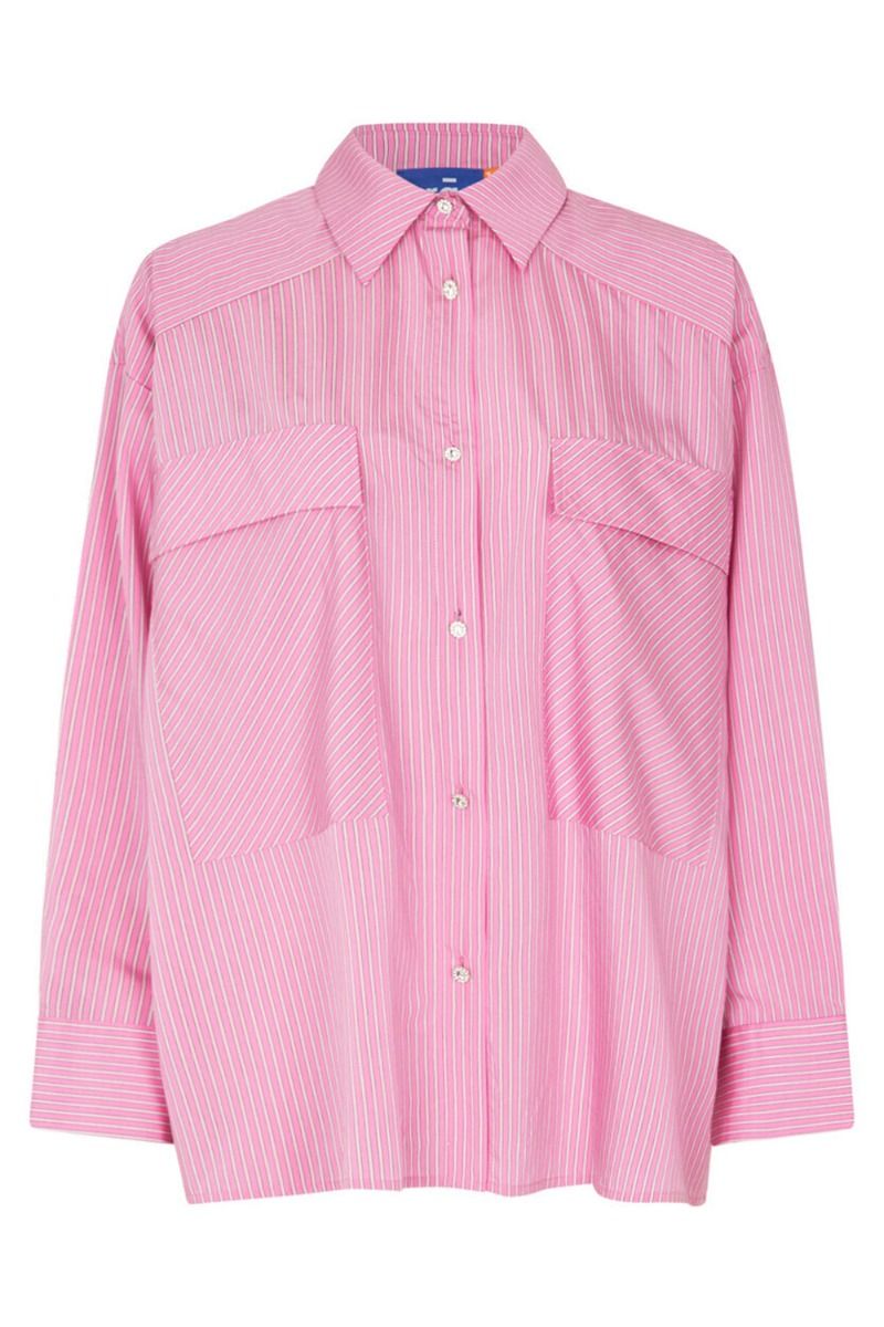 Crás - Skjorte - Officecras Shirt - Pink Stripe