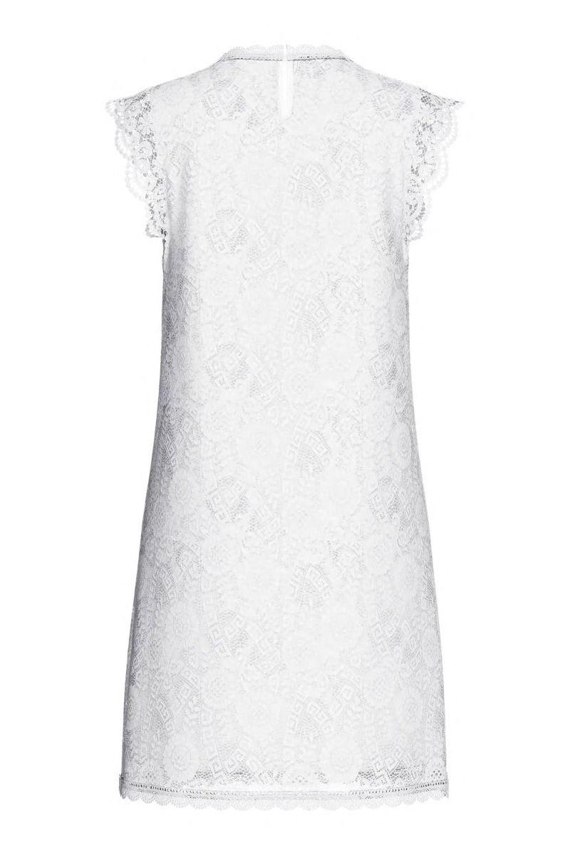 Pieces - Kjole - Olline Sl Lace Dress - Cloud Dancer