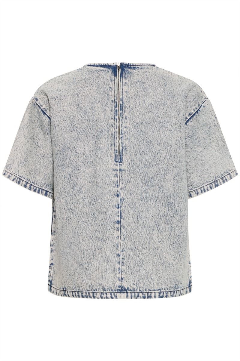 Ichi - T-shirt - Daphne - Light blue (Levering start november)