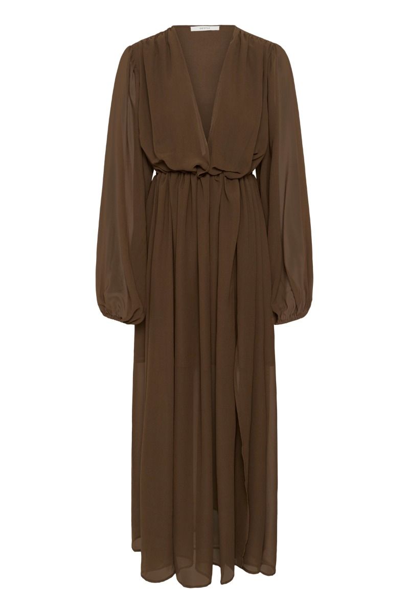 Gestuz - Kjole - GZdarly long dress - Rain Drum (Levering slut april)