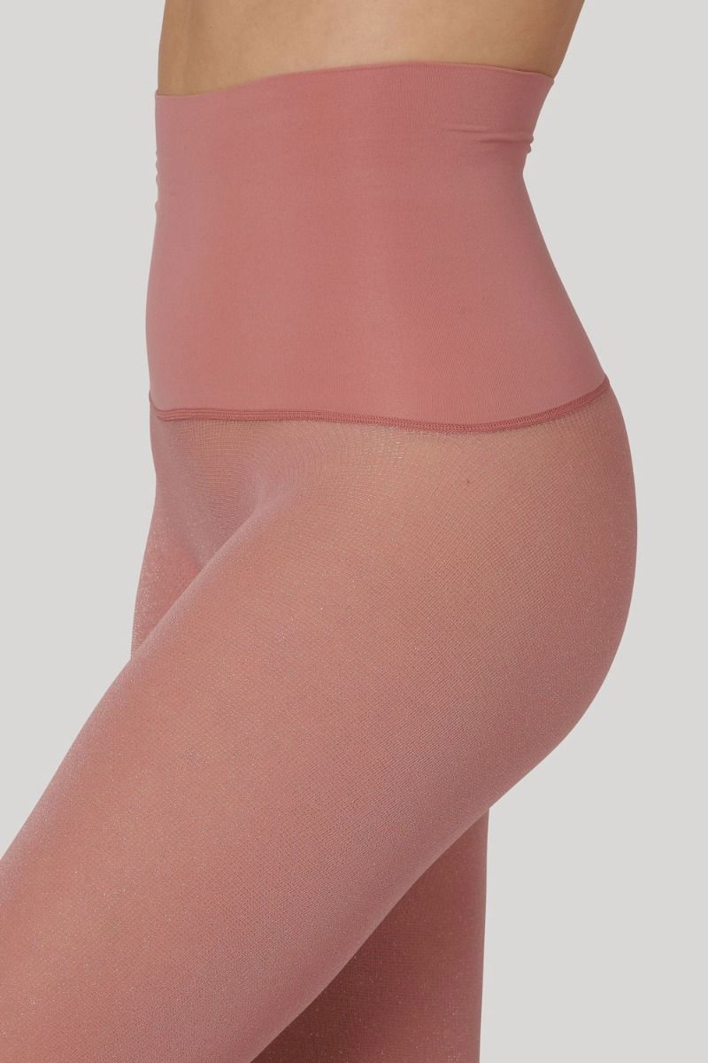 Dear Denier - Strømpebukser - Jenny Shimmer High Waistband - Old Rose