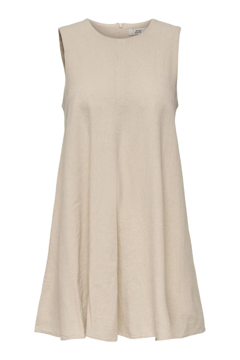 JDY - Kjole - Say S/L Linen Dress - Oatmeal Melange
