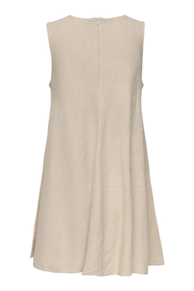 JDY - Kjole - Say S/L Linen Dress - Oatmeal Melange