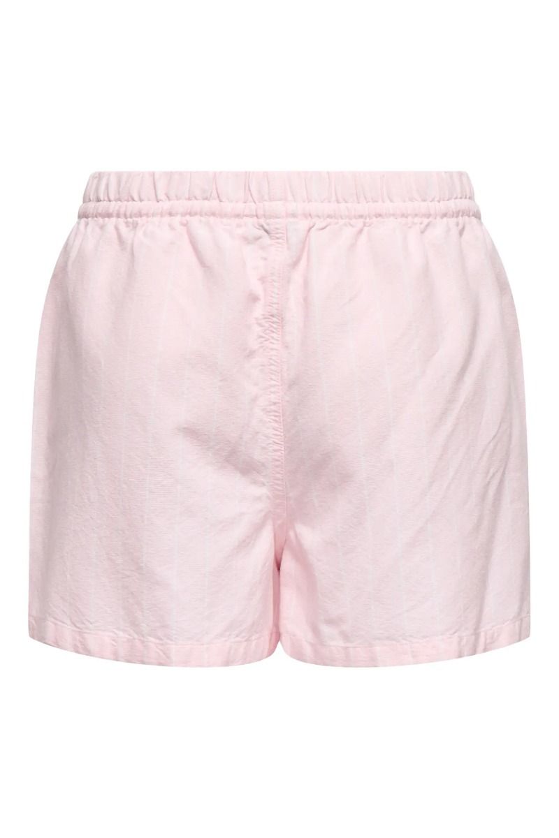 JDY - Shorts - Lala MW Shorts - Chalk Pink/Créme Stripes