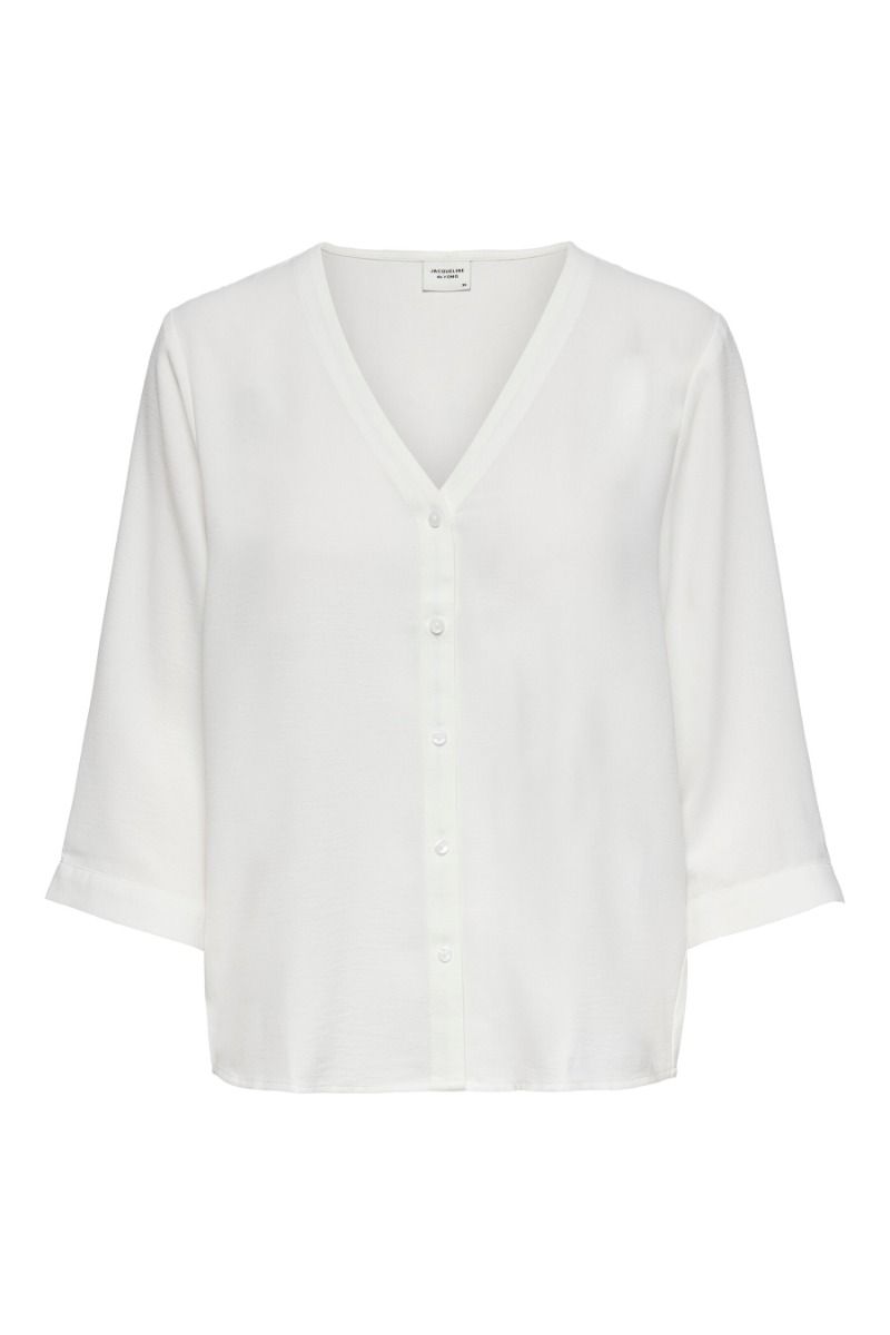 JDY - Bluse - Lion Life Capote 3/4 Shirt - Cloud Dancer