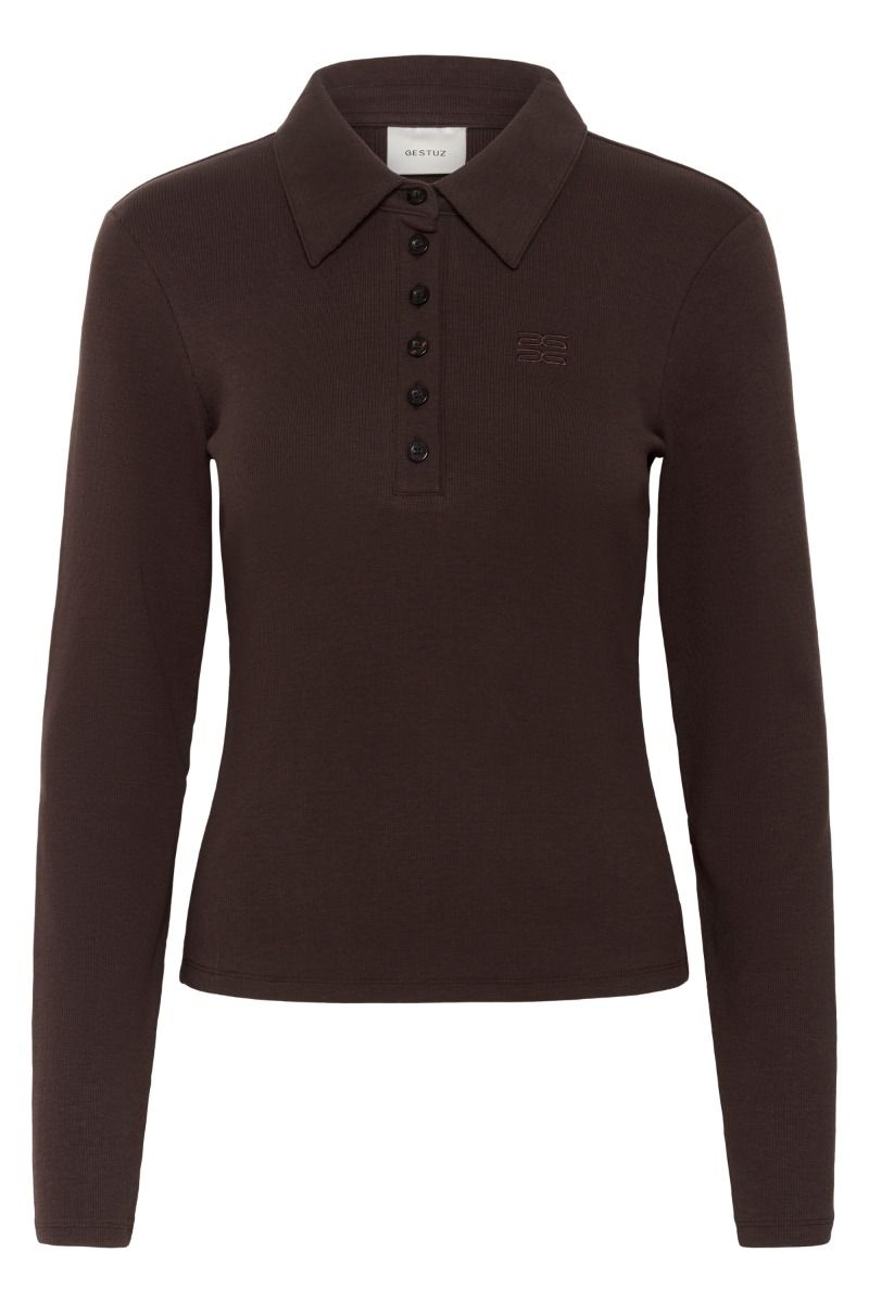 Gestuz - Top - Drew Ls Polo Top - Molé