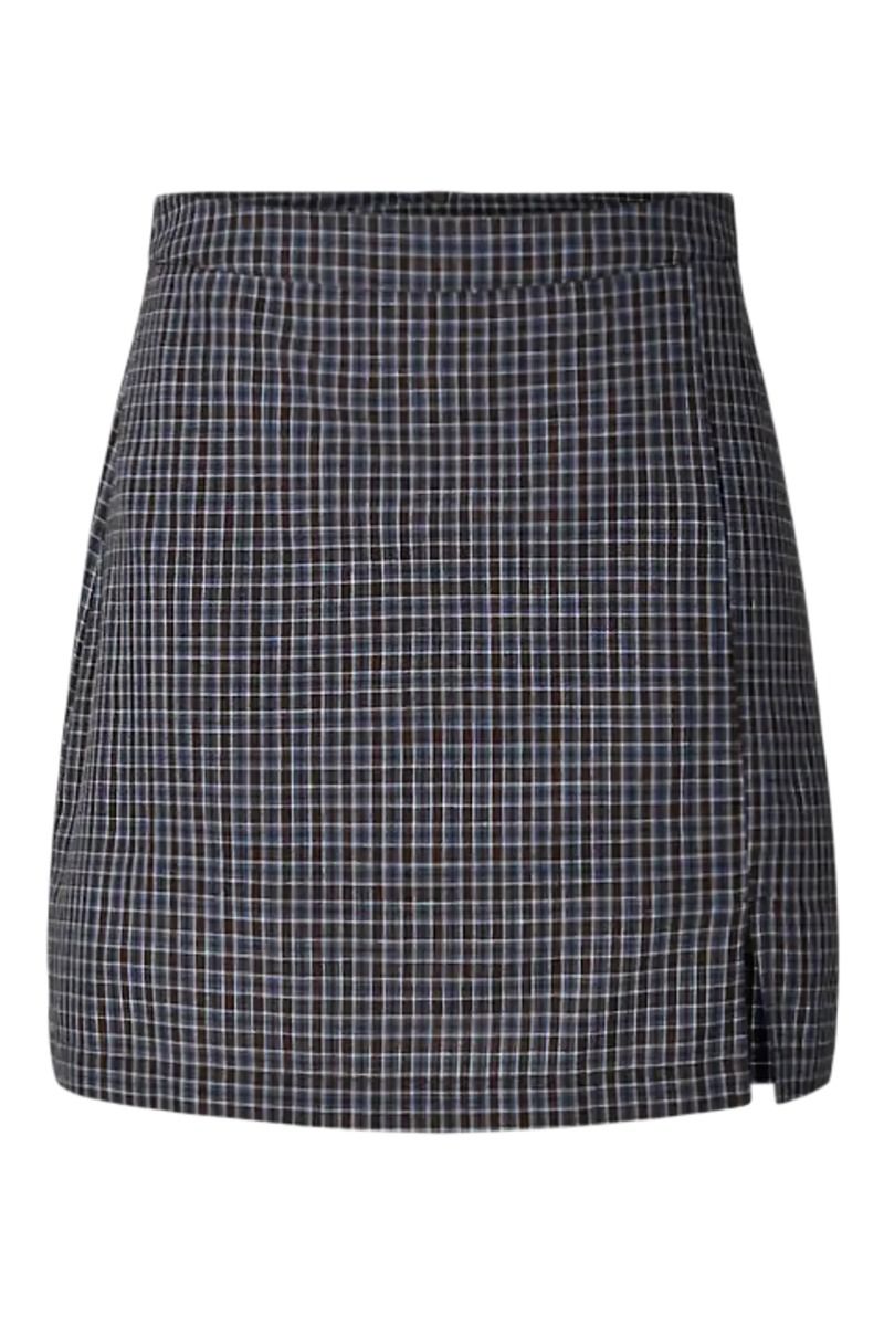 Pieces - Nederdel - June MW A-Shaped Short Skirt - Cashmere Blue Hot fudge (Levering midt april)