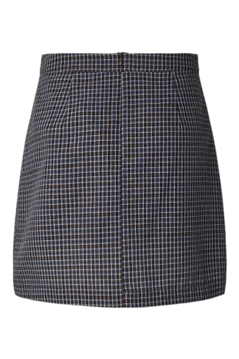 Pieces - Nederdel - June MW A-Shaped Short Skirt - Cashmere Blue Hot fudge (Levering midt april)