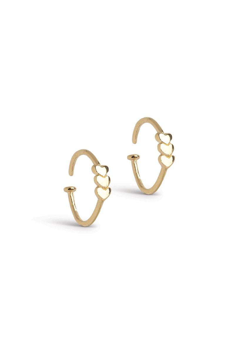 Enamel - Øreringe - Hoops, Twistie Love - Gold