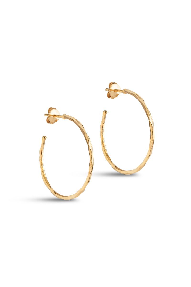 Enamel - Øreringe - Hoops, Organic Arena Medium - Gold (Levering midt april)