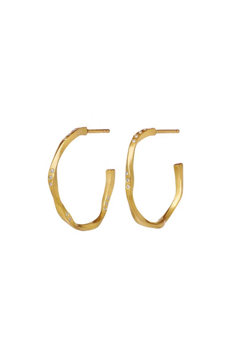 Maanesten -Øreringe - Echo Midi Earrings - Guld