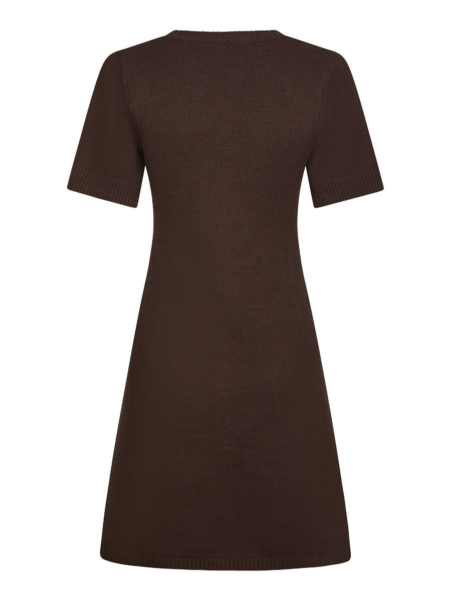 Neo Noir - Kjole - Elise Knit Dress - Brown 