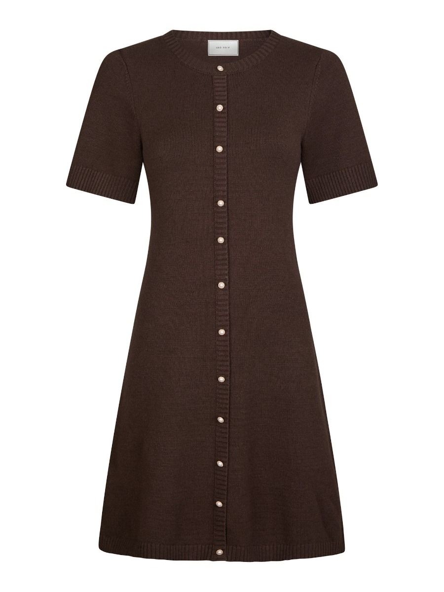Neo Noir - Kjole - Elise Knit Dress - Brown 