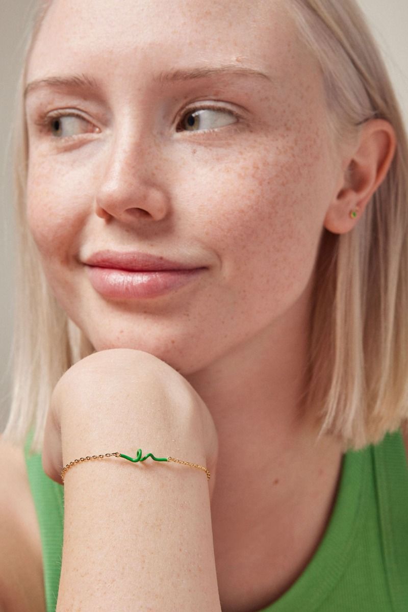 Enamel - Armbånd - Twist Bracelet - Grass Green