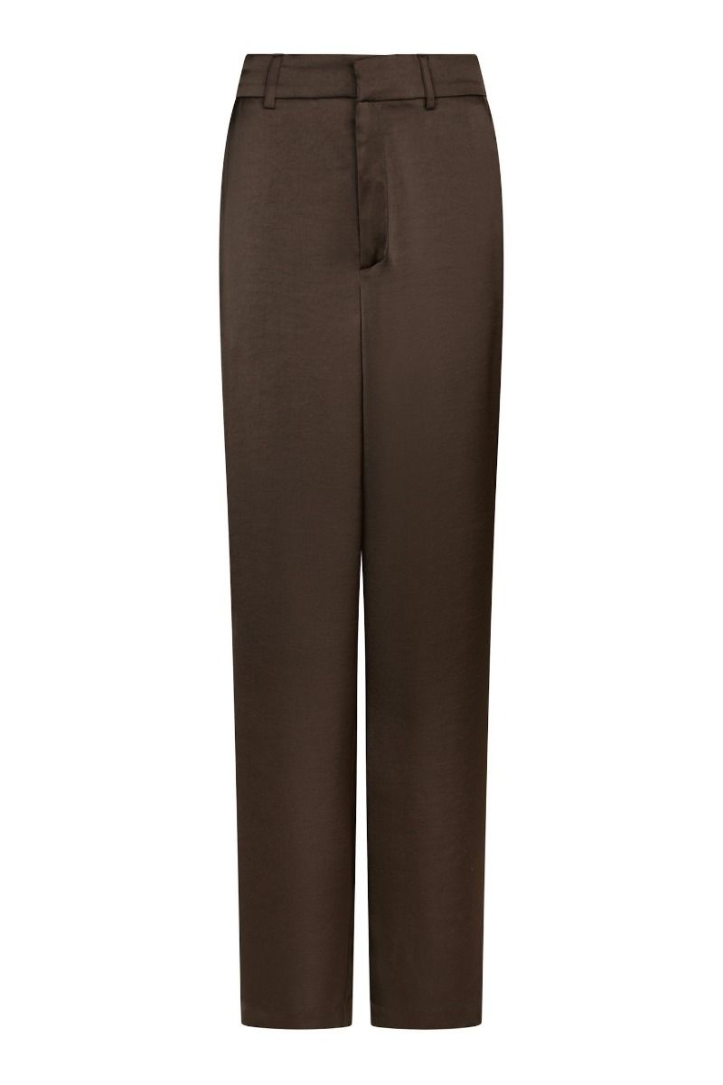 Neo Noir - Bukser - Emmett Heavy Sateen Pants - Dark brown
