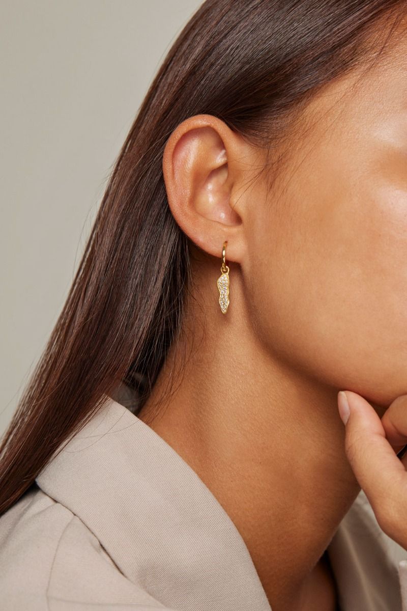 Enamel - Øreringe - Sparkling Julia Hoops - Clear 